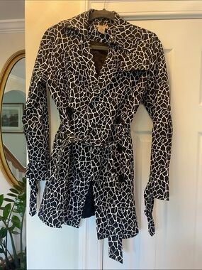 Vertigo Paris Black and White Abstract Print Jacket